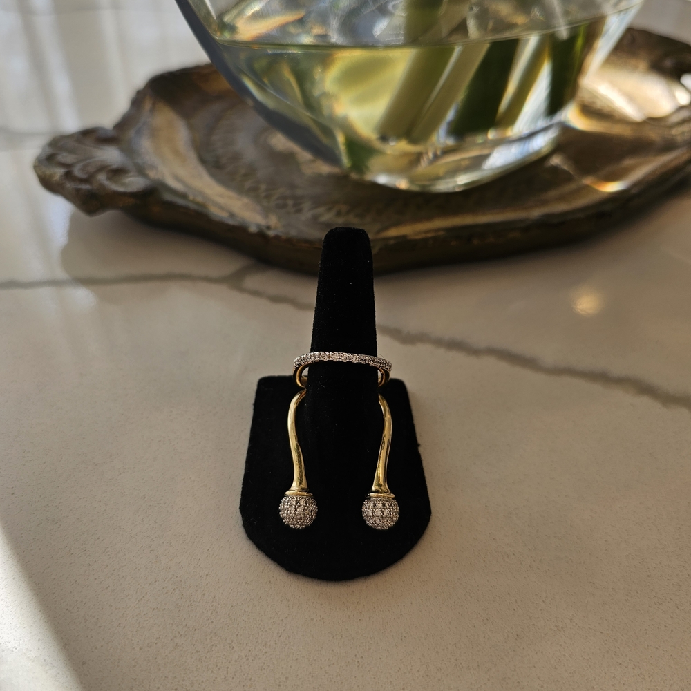 nOir Jewelry Gold and Silver Ring